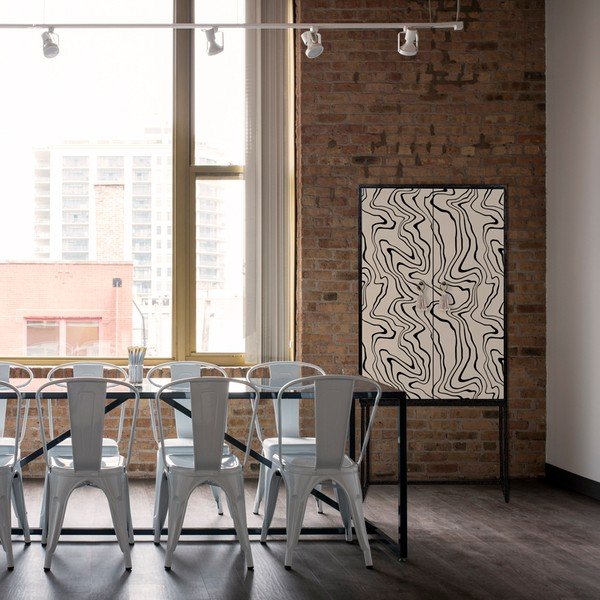 Spintelė juodos spalvos/smėlio spalvos 75x164,5 cm Alva – Really Nice Things-image-1