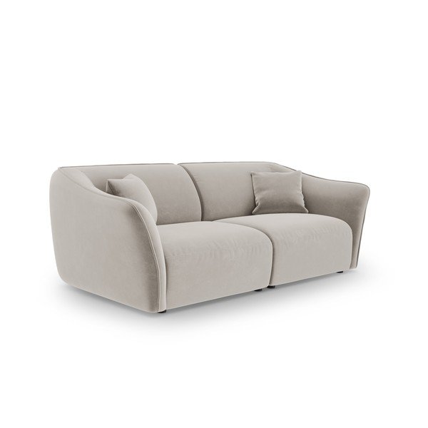 Iš velveto sofa smėlio spalvos 206 cm Tokyo – Cosmopolitan Design-image-2