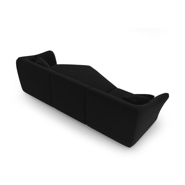Iš velveto kampinė sofa juodos spalvos Tokyo – Cosmopolitan Design-image-4