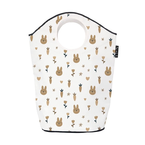 Iš tekstilės vaikiškas krepšys baltos spalvos 57x26x70 cm Sweet Bunnies – Butter Kings
