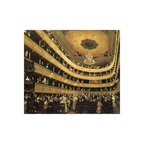 Gustavo Klimto paveikslo "Vienos senojo Burgtheater žiūrovų salė" reprodukcija, 45 x 50 cm