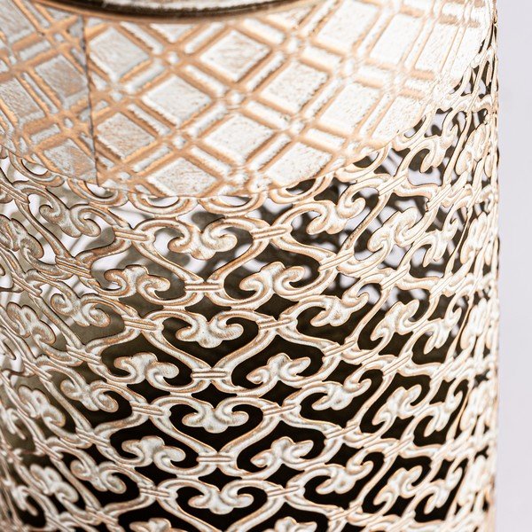 Aukšta vaza iš metalo auksinės spalvos Jaipur – Burkina-image-1