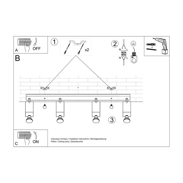 Baltas lubinis šviestuvas Sollux Toscana-image-4
