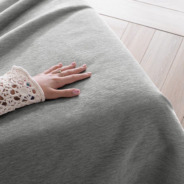 Pilkos spalvos iš šenilino lovatiesė 220x240 cm Talo – Filumi-image-3