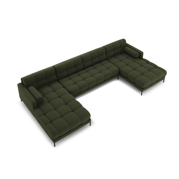 Kampinė sofa žalios spalvos („U“ formos) Bali – Cosmopolitan Design-image-3