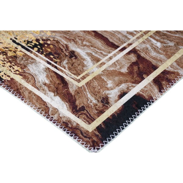 Rudos/kreminės spalvos plaunamas kiliminis takelis 80x200 cm - Vitaus-image-2