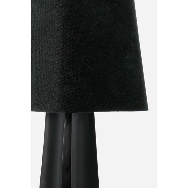 Juodos spalvos iš metalo stalinis šviestuvas (aukštis 61 cm) su tekstiliniu gaubtu Tripura – Bizzotto-image-3