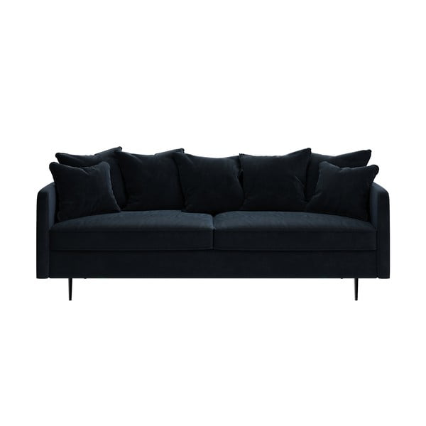 Tamsiai mėlyna aksominė sofa Ghado Esme, 214 cm