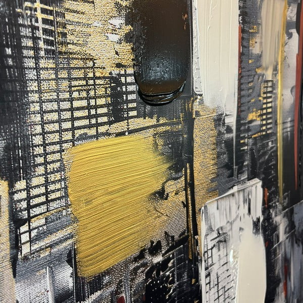 Paveikslas su rankomis dažytais elementais 70x100 cm Cityscape – Styler-image-2