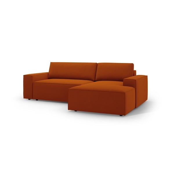 Sulankstoma kampinė sofa raudonos plytų spalvos (su dešiniuoju kampu) Jodie – Micadoni Home-image-2