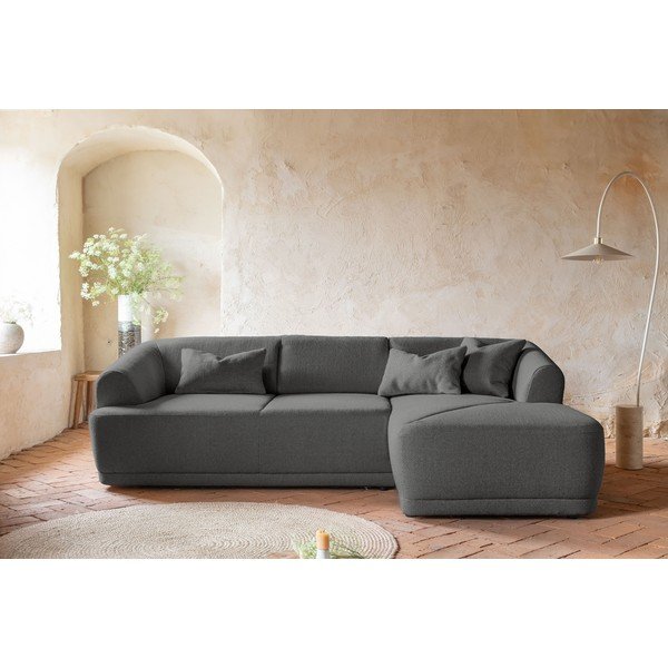 Kampinė sofa tamsiai pilkos spalvos – Miuform-image-2