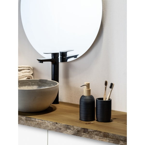 Juodos spalvos iš polirezino dantų šepetėlio indas Altavalle – Wenko-image-1