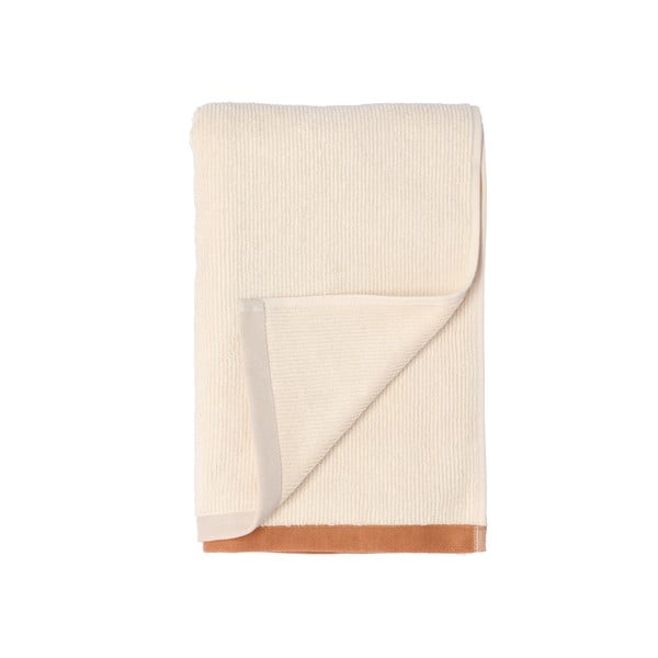 Rudai smėlio spalvos medvilninis rankšluostis 70x140 cm Contrast - Södahl