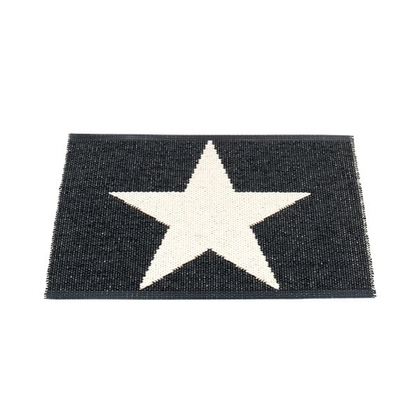 Juodos ir baltos spalvos lauko ir vidaus kilimas 70x50 cm Viggo Black – Pappelina