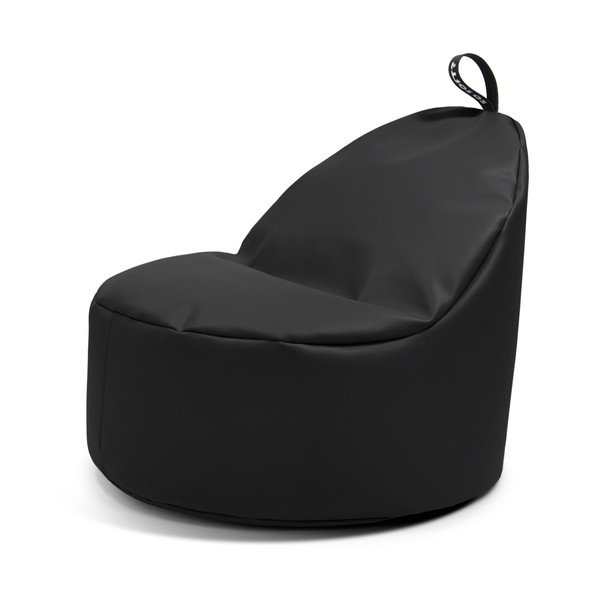 Juodos spalvos iš dirbtinės odos sėdmaišis Round XL – So Soft?