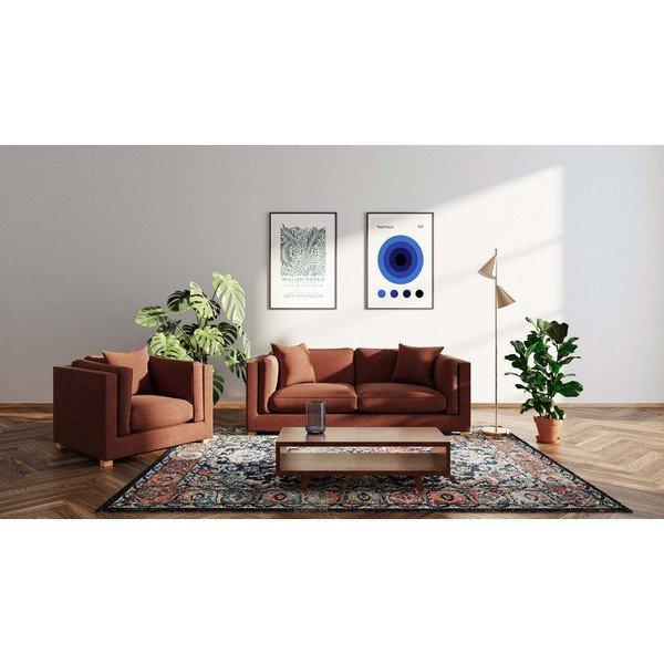 Sofa raudonos plytų spalvos 235 cm Pomo – Ame Yens-image-1