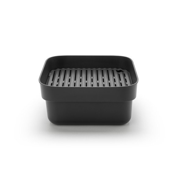 Iš plastiko indų plovimo dubuo su nusausintuvu tamsiai pilkos spalvos SinkSide – Brabantia