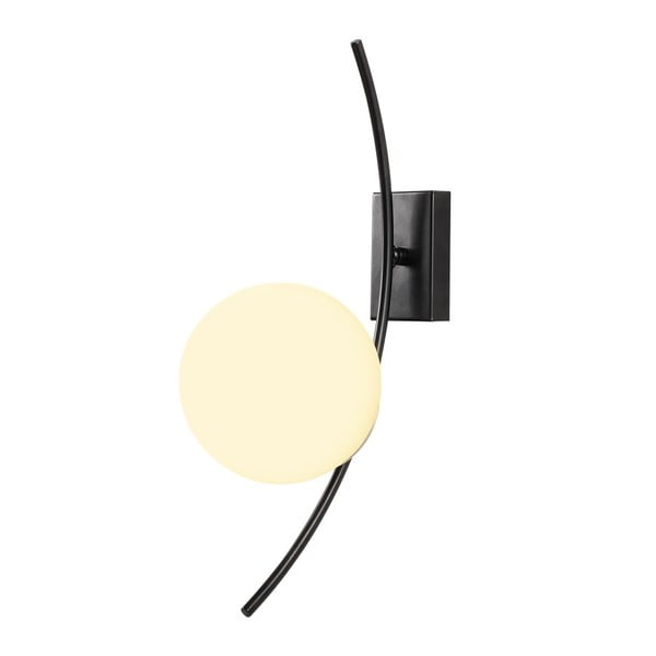 Baltos spalvos/juodos spalvos sieninė lempa Hilal – Opviq lights-image-1