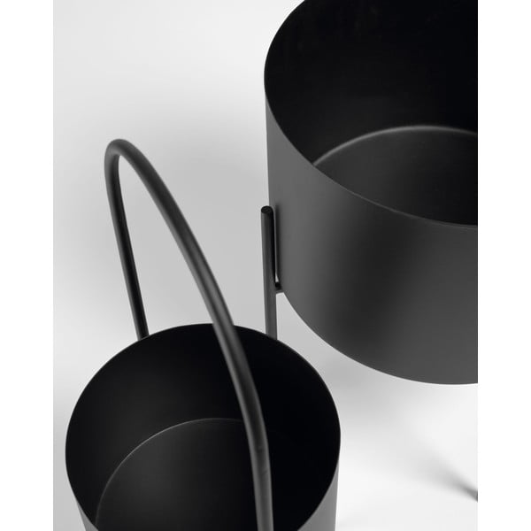 Iš metalo gėlių vazonų dangteliai 2 vnt. ø 25 cm Mash – Kave Home-image-3