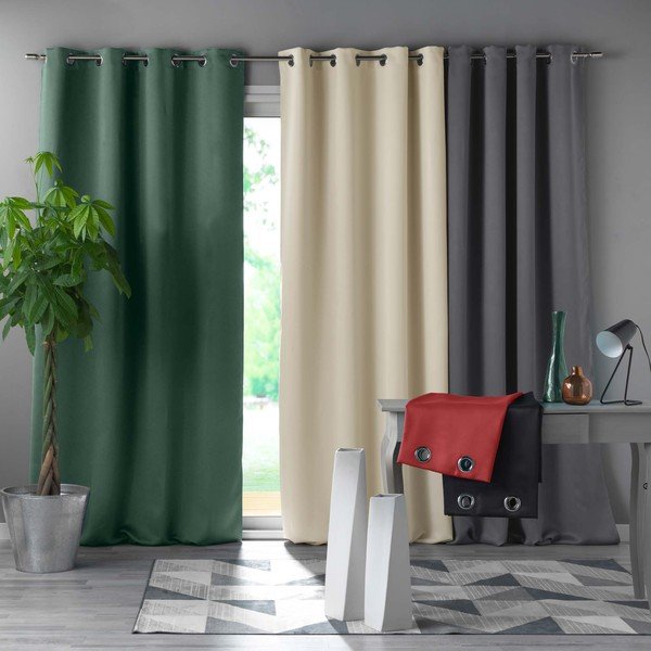 Kreminės spalvos visiškai užtemdo užuolaida 135x240 cm Occult – douceur d'intérieur-image-2