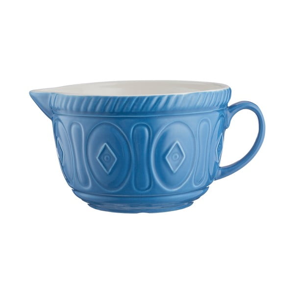 Lazūriškai mėlynos spalvos keramikos dubuo su piltuvėliu "Mason Cash Batter", 2 l