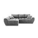 Pilka sofa-lova su aksomo apmušalais Windsor & Co Sofos Nuage, kairysis kampas