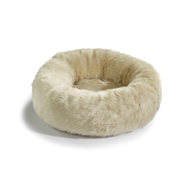 Iš dirbtinio kailio augintinio guolis kreminės spalvos visi augintiniai ø 50 cm Lana Ivory/Mottled Natural – MiaCara