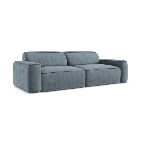 Pilkai mėlynos spalvos iš šenilinio audinio sofa 244 cm Omao – Makamii-image-3