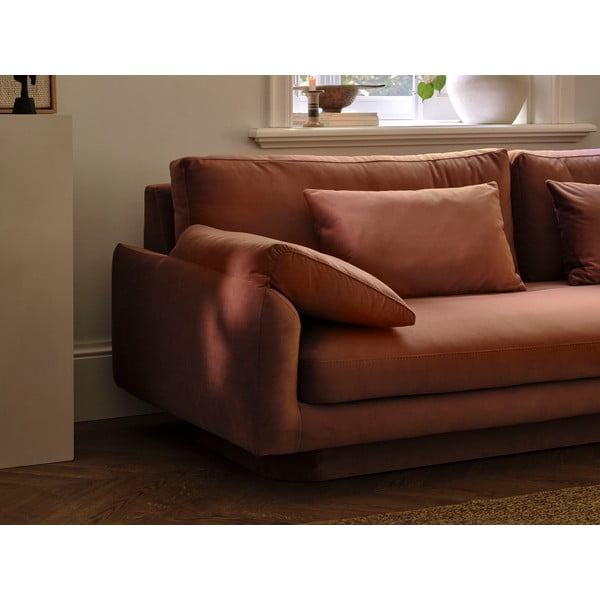Iš velveto sofa rožinės spalvos 220 cm Torino – Micadoni -image-4