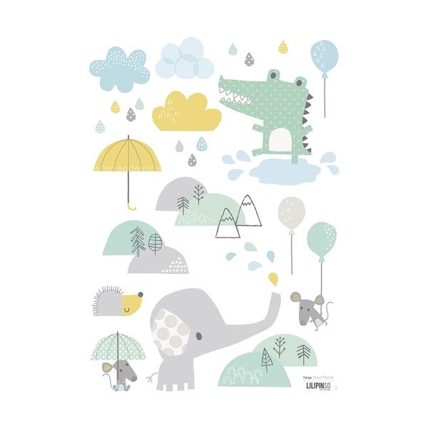 Lipdukų lapas 30x42 cm Smile It'S Raining – Lilipinso
