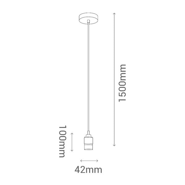 Juodas pakabinamas šviestuvas be atspalvio SULION Vintage-image-2