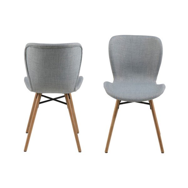 2 šviesiai pilkų valgomojo kėdžių rinkinys Actona Batilda-image-4