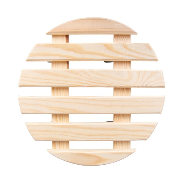 Iš medžio mobilus stovas gėlių vazonui ø 29 cm (aukštis 8 cm) Indoor & Outdoor – Esschert Design-image-2