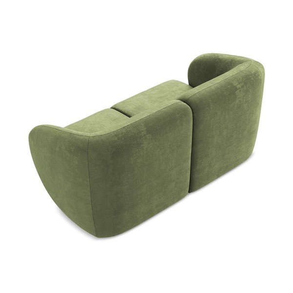 Žalios spalvos sofa iš šenilinio audinio 174 cm Lani – Makamii-image-3