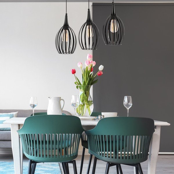 Kabantis šviestuvas juodos spalvos ø 17,5 cm Vincent – LAMKUR-image-3