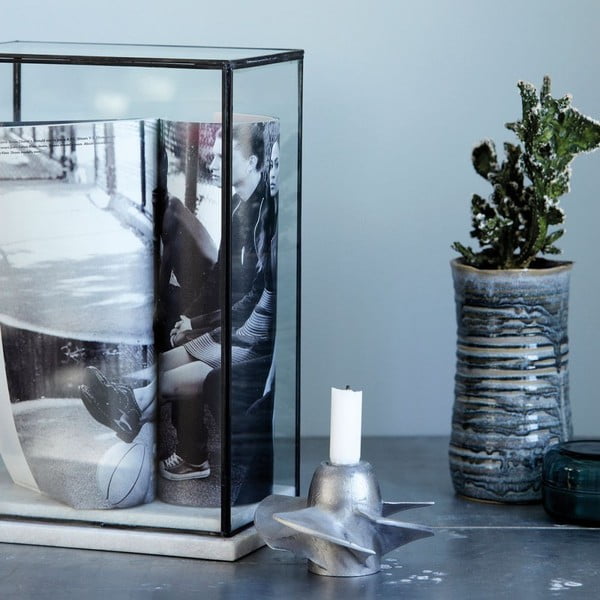 Stiklinė vitrina su marmuro rėmu "House Doctor-image-1