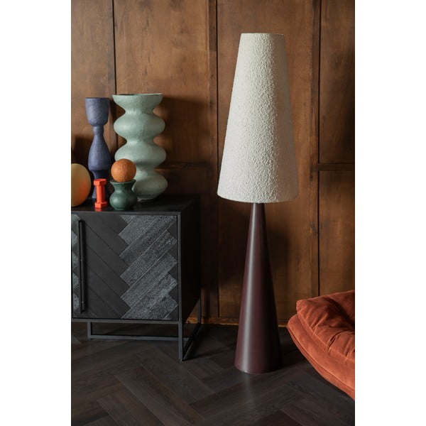 Pastatomas šviestuvas juodos ir baltos spalvos su pritemdymo funkcija (aukštis 166 cm) su tekstiliniu gaubtu Miki – Dutchbone-image-3