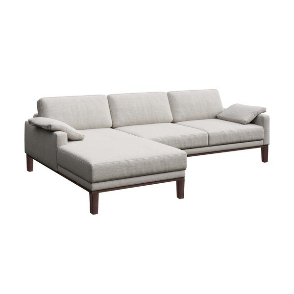 Kreminės spalvos kampinė sofa MESONICA Musso, kairysis kampas-image-2