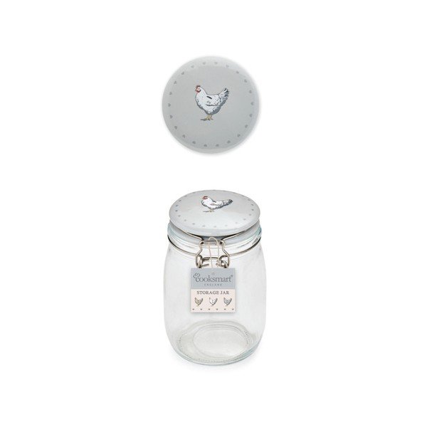 Stiklinis indelis su keramikos dangteliu "Cooksmart England Farmers Kitchen", 1 l-image-1