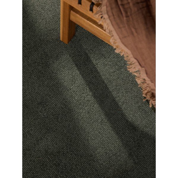 Rankų darbo tamsiai žalios spalvos apvalios formos kilimas iš vilnos mišinio ø 160 cm Kari Organic – Villeroy&Boch-image-3