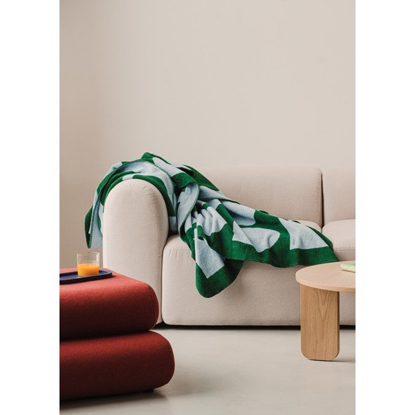 Žalios spalvos/mėlynos spalvos antklodė ir pledas 150x200 cm Gilli – noo.ma-image-3