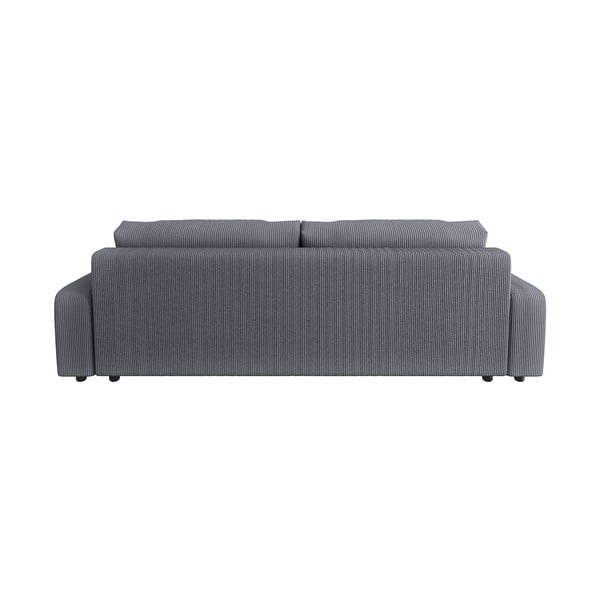 Tamsiai pilkos spalvos iš kordinio velveto sulankstoma/su sandėliavimo vieta sofa 234 cm Sara – Ropez-image-2