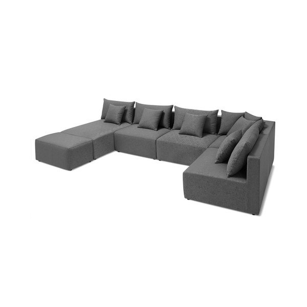 Pilka modulinė sofa "Bobochic Paris Metis-image-2