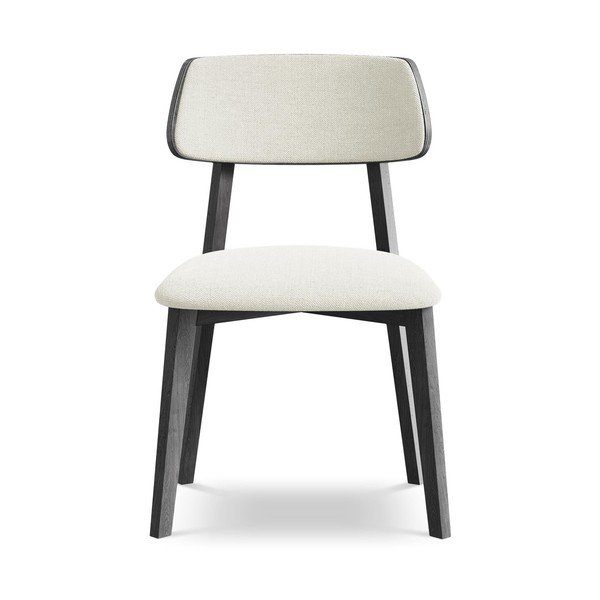 Kreminės spalvos iš medienos masyvo valgomojo kėdė Niu – Makamii-image-1