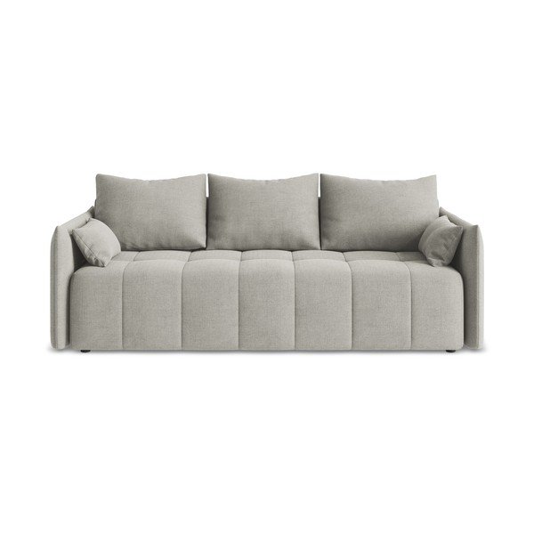 Šviesiai pilkos spalvos sulankstoma/su sandėliavimo vieta sofa 225 cm Moku – Makamii