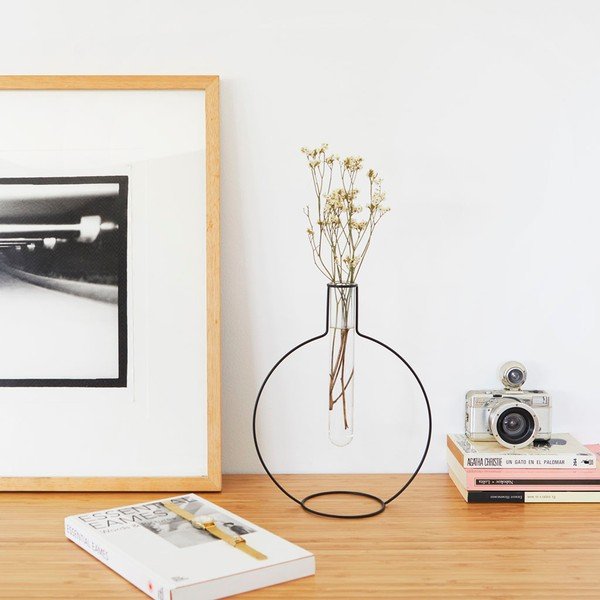 Juoda vaza Balvi siluetas Apvalus-image-1