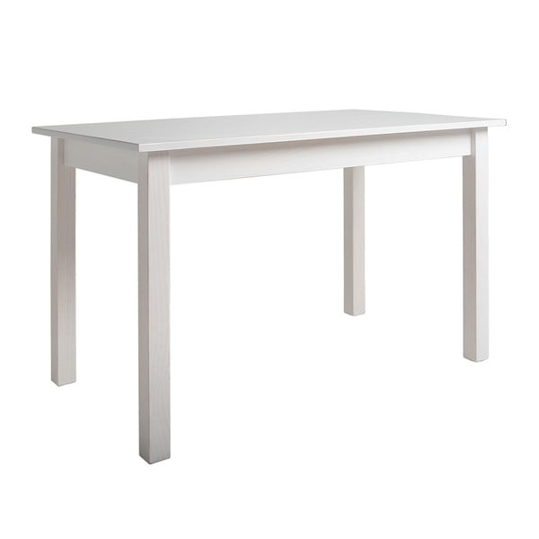 Baltas pušies masyvo valgomojo stalas "Marckeric Berna", 150 x 85 cm