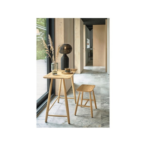 Stalinis šviestuvas juodos spalvos (aukštis 43 cm) su rotango gaubtu Werna – Villa Collection-image-4
