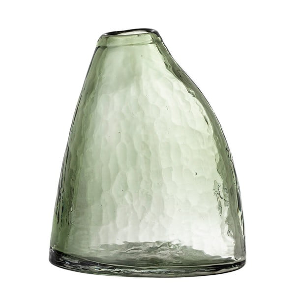Žalios spalvos stiklo vaza Bloomingville Ini, aukštis 19 cm