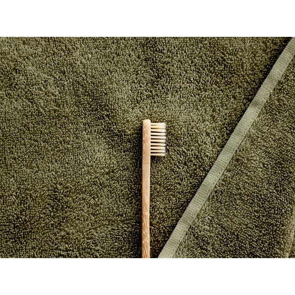 Alyvuogių žalios spalvos frotinis medvilninis rankšluostis Södahl, 30 x 30 cm-image-1